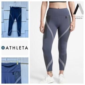 Athleta Allyson Felix Medieval Violet Legend 7/8 Tight Leggings High Rise Size S